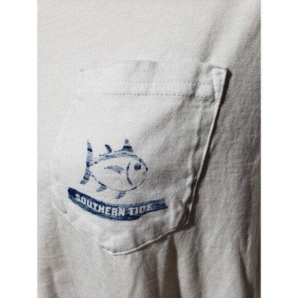 Southern Tide Sanibel White Long Sleeve Beach Women TShirt Sz Large 100% Cotton - Picture 6 of 12